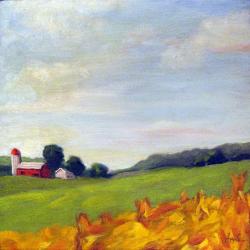 A Bit of Country farm landscape oil painting