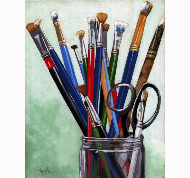 Artists Brushes - still life painting