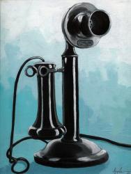1908 Candlestick Telephone - still life oil painting