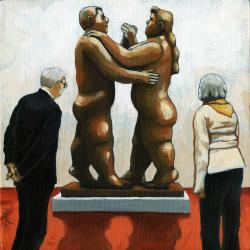 Couples - Botero bronze sculpture