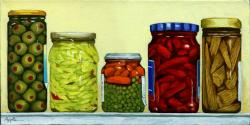 Pickled - jars of food still life
