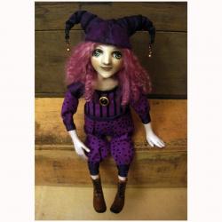 Passion for Purple OOAK art doll sculpture
