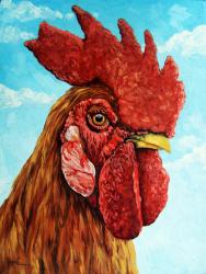 Rooster portrait animal art
