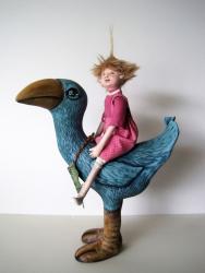 SPROUT and the Rain Forest - ooak fantasy art doll sculpture
