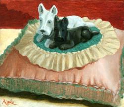 Antique Scottie Dogs Pin Cushion